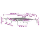 vidaXL Ágykeret éjjeliszekrényekkel Faggyú barna 200 x 220 cm