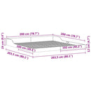 vidaXL Ágykeret Barna 200 x 200 cm Tömör fenyőfa
