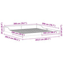 vidaXL Ágykeret Faggyú barna 200 x 200 cm Tömör fenyőfa