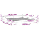 vidaXL Ágykeret Fehér 180 x 200 cm Tömör fenyőfa