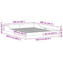 vidaXL Ágykeret Barna 160 x 200 cm Tömör fenyőfa