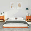 vidaXL Ágykeret Faggyú barna 150 x 200 cm Tömör fenyőfa