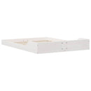 vidaXL Ágykeret Fehér 120 x 200 cm Tömör fenyőfa