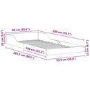 vidaXL Ágykeret Faggyú barna 90 x 200 cm Tömör fenyőfa