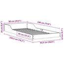 vidaXL Ágykeret Faggyú barna 90 x 190 cm Tömör fenyőfa