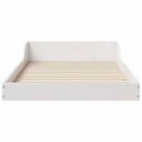 vidaXL Ágykeret Fehér 75 x 190 cm Tömör fenyőfa