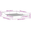 vidaXL Ágykeret Faggyú barna 140 x 210 cm Tömör fenyőfa