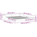 vidaXL Ágykeret Faggyú barna 160 x 210 cm Tömör fenyőfa