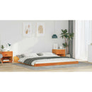 vidaXL Ágykeret Faggyú barna 180 x 220 cm Tömör fenyőfa