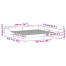 vidaXL Ágykeret Faggyú barna 200 x 220 cm Tömör fenyőfa