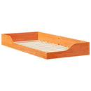 vidaXL Ágykeret Faggyú barna 90 x 200 cm Tömör fenyőfa