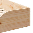 vidaXL Ágykeret Barna 90 x 190 cm Tömör fenyőfa