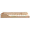 vidaXL Ágykeret Barna 90 x 190 cm Tömör fenyőfa