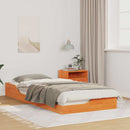 vidaXL Ágykeret Faggyú barna 80 x 210 cm Tömör fenyőfa