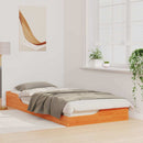 vidaXL Ágykeret Faggyú barna 80 x 210 cm Tömör fenyőfa