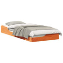 vidaXL Ágykeret Faggyú barna 80 x 210 cm Tömör fenyőfa