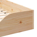 vidaXL Ágykeret Barna 90 x 210 cm Tömör fenyőfa