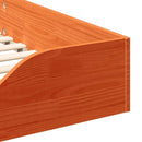 vidaXL Ágykeret Faggyú barna 90 x 210 cm Tömör fenyőfa