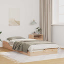 vidaXL Ágykeret Barna 100 x 210 cm Tömör fenyőfa