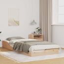 vidaXL Ágykeret Barna 80 x 220 cm Tömör fenyőfa