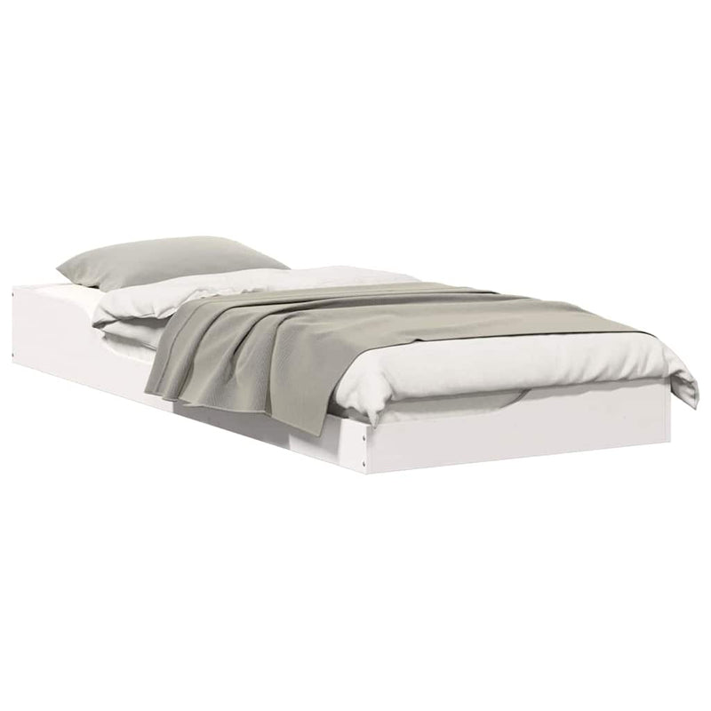 vidaXL Ágykeret Fehér 80 x 220 cm Tömör fenyőfa