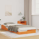 vidaXL Ágykeret Faggyú barna 90 x 220 cm Tömör fenyőfa