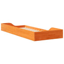 vidaXL Ágykeret Faggyú barna 90 x 220 cm Tömör fenyőfa