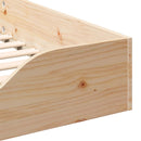 vidaXL Ágykeret Barna 100 x 220 cm Tömör fenyőfa