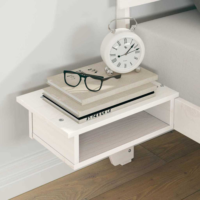 vidaXL Ágykeret fejtámlával Fehér 180 x 200 cm Tömör fenyőfa