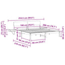 vidaXL Ágykeret fejtámlával Faggyú barna 180 x 200 cm Tömör fenyőfa