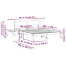 vidaXL Ágykeret fejtámlával Fehér 160 x 200 cm Tömör fenyőfa