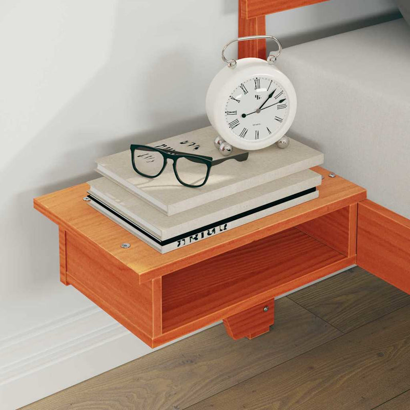 vidaXL Ágykeret fejtámlával Faggyú barna 160 x 200 cm Tömör fenyőfa