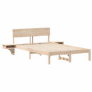 vidaXL Ágykeret fejtámlával Barna 120 x 200 cm Tömör fenyőfa