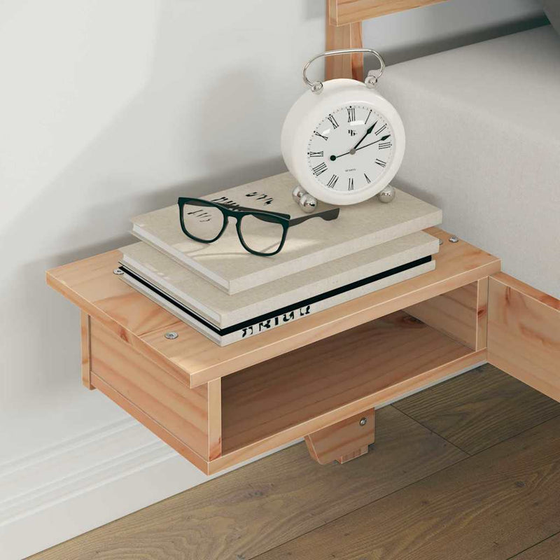 vidaXL Ágykeret fejtámlával Barna 140 x 190 cm Tömör fenyőfa