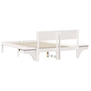 vidaXL Ágykeret fejtámlával Fehér 120 x 190 cm Tömör fenyőfa