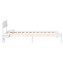 vidaXL Ágykeret fejtámlával Fehér 90 x 200 cm Tömör fenyőfa