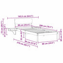 vidaXL Ágykeret fejtámlával Fehér 90 x 200 cm Tömör fenyőfa