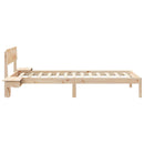 vidaXL Ágykeret fejtámlával Barna 80 x 200 cm Tömör fenyőfa