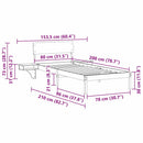 vidaXL Ágykeret fejtámlával Barna 80 x 200 cm Tömör fenyőfa