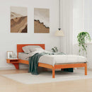 vidaXL Ágykeret fejtámlával Faggyú barna 80 x 200 cm Tömör fenyőfa