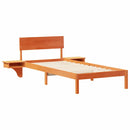 vidaXL Ágykeret fejtámlával Faggyú barna 80 x 200 cm Tömör fenyőfa