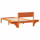 vidaXL Ágykeret fejtámlával Faggyú barna 80 x 200 cm Tömör fenyőfa