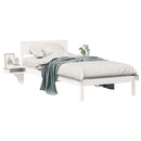 vidaXL Ágykeret fejtámlával Fehér 90 x 190 cm Tömör fenyőfa