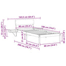 vidaXL Ágykeret fejtámlával Faggyú barna 90 x 190 cm Tömör fenyőfa