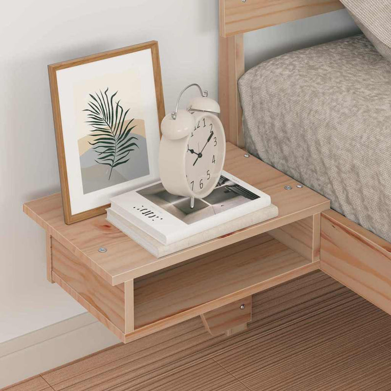 vidaXL Ágykeret fejtámlával Barna 75 x 190 cm Tömör fenyőfa