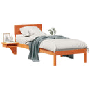 vidaXL Ágykeret fejtámlával Faggyú barna 75 x 190 cm Tömör fenyőfa