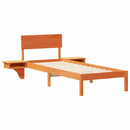 vidaXL Ágykeret fejtámlával Faggyú barna 75 x 190 cm Tömör fenyőfa