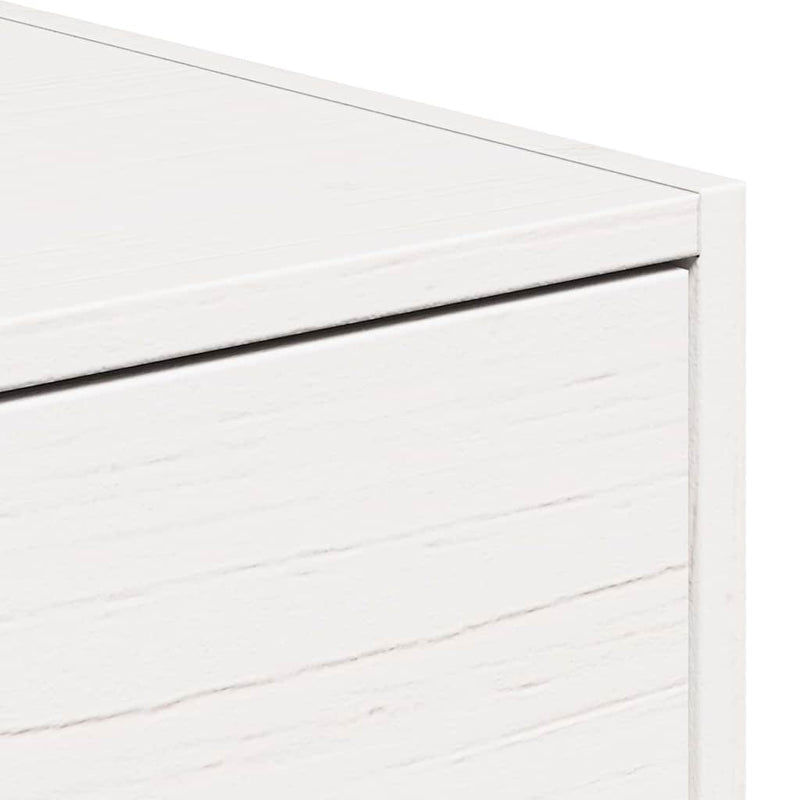 vidaXL Éjjeli asztal fiókkal Fehér 50 x 32,5 x 24 cm Tömör fenyőfa
