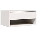 vidaXL Éjjeli asztal 2 pcs Fehér 50 x 32,5 x 24 cm Tömör fenyőfa