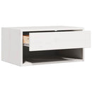 vidaXL Éjjeli asztal 2 pcs Fehér 50 x 32,5 x 24 cm Tömör fenyőfa